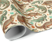 Vintage Alligatorenamlees Geschenkpapier (Rolleneckpunkt)