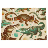 Vintage Alligatorenamlees Große Geschenktüte (Vorderseite)