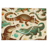 Vintage Alligatorenamlees Große Geschenktüte (Rückseite)