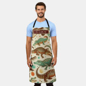 Vintage Alligatorenamlees Schürze (Getragen)