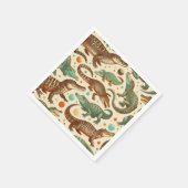 Vintage Alligatorenamlees Serviette (Ecke)