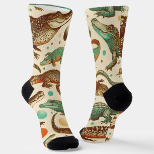 Vintage Alligatorenamlees Socken
