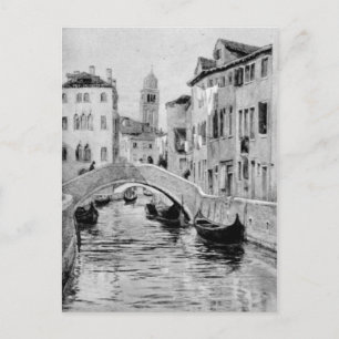 Vintage Allingham Campanile San Stefano Venedig Postkarte