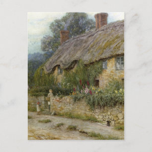 Vintage Allingham Mutter und Kind betreten ein Cot Postkarte
