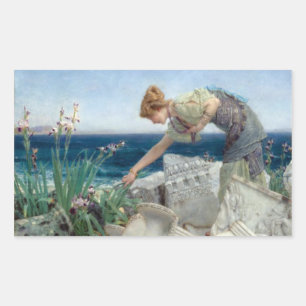 Vintage Alma-Tadema Unter den Ruinen Aufkleber