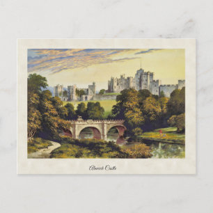 Vintage Alnwick Castle Northumberland Postkarte