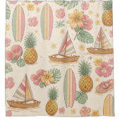 Vintage Aloha Duschvorhang (Vorderseite)