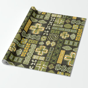 Vintage Aloha-Geschenkpapier Pua Grün Geschenkpapier