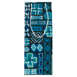 Vintage Aloha-Geschenktasche | Pua Blue Geschenktüte Für Weinflaschen