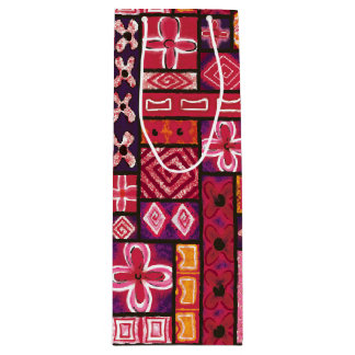 Vintage Aloha-Geschenktasche | Pua Punch Geschenktüte Für Weinflaschen