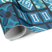 Vintage Aloha Gift Wrap | Pua Blue Geschenkpapier (Rolleneckpunkt)