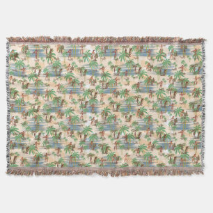 Vintage Aloha Hawaii Strand Sommer Decke