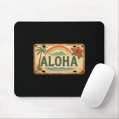 Vintage-Aloha-Nummernschild Hawaii  Mousepad (Mit Mouse)