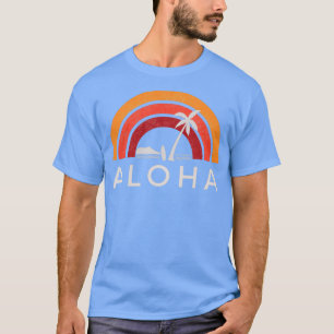Vintage Aloha Strand Palme Hawaii Surfen Hawaiiani T-Shirt