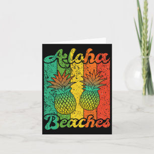 Vintage Aloha Strände Ananas Hawaiin Beach Karte
