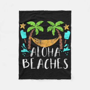 Vintage Aloha Strände Hawaiian Hawaii Urlaub Stran Fleecedecke