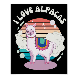 Vintage Alpakas Poster