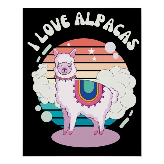 Vintage Alpakas Poster (Vorderseite)