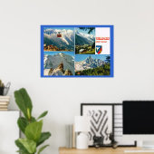 Vintage Alpen, Chamonix Mt Blanc Poster (Heimbüro)