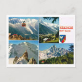 Vintage Alpen, Chamonix Mt Blanc Postkarte (Vorderseite)