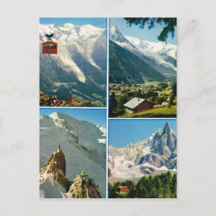 Vintage Alpen, Chamonix Mt Blanc Postkarte