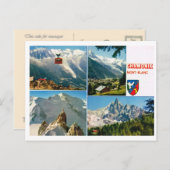 Vintage Alpen, Chamonix multiview Postkarte (Vorne/Hinten)