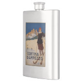 Vintage Alpenflasche Flachmann (Links)