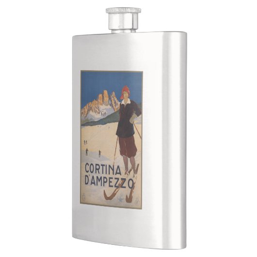 Vintage Alpenflasche Flachmann (Links)