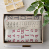 Vintage Alphabet Typografie-Decoupage Collage Seidenpapier (Geschenk)