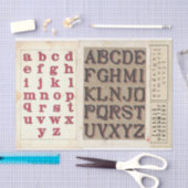Vintage Alphabet Typografie-Decoupage Collage Seidenpapier (Handwerk)