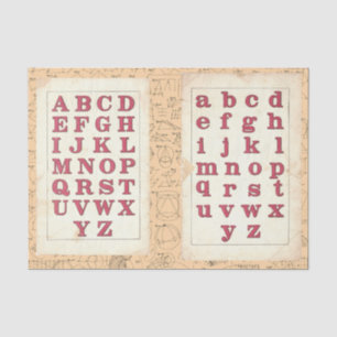 Vintage Alphabet Typografie Mathematische Collage Seidenpapier