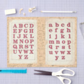 Vintage Alphabet Typografie Mathematische Collage Seidenpapier (Handwerk)