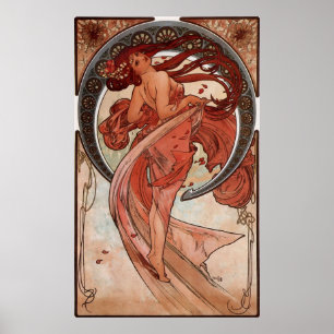 Vintage Alphones Mucha Dance Print Poster