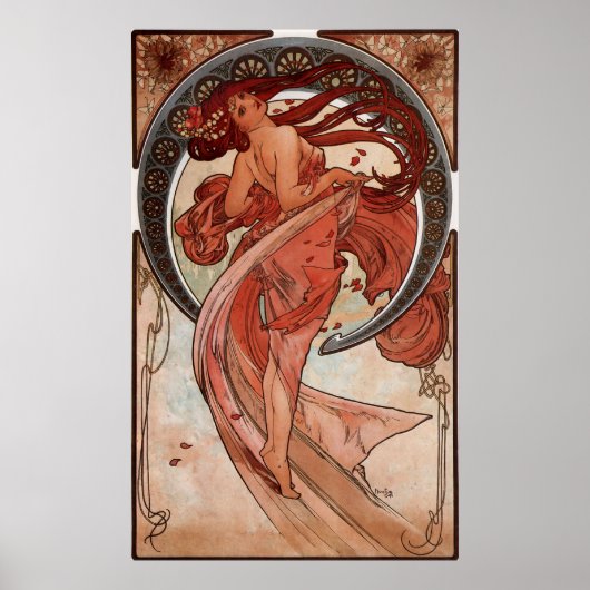 Vintage Alphones Mucha Dance Print Poster (Vorne)