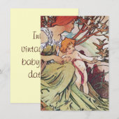 Vintage Alphonse Mucha Einladung (Vorne/Hinten)