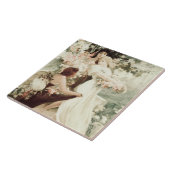 Vintage Alphonse Mucha Geist des Frühlings Fliese (Seite)