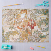 Vintage Alphonse-Mucha-Göttin Seidenpapier (Basteln)