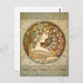 Vintage Alphonse Mucha Ivy Gallery Postkarte (Vorne/Hinten)