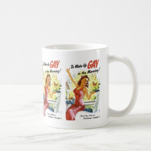 Vintage "Als Schwuler aufwachen" Kaffeetasse