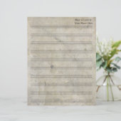 Vintage Alt gestaltete Blankenmusik 10 Stave (Stehend Vorderseite)