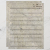 Vintage Alt gestaltete Blankenmusik 10 Stave (Vorne/Hinten)