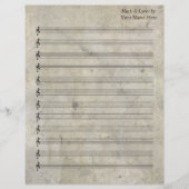 Vintage Alt gestaltete Blankenmusik 12 Stave (Vorderseite)