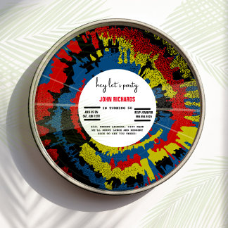 Vintage Alt Record Geburtstagseinladung Save The Date