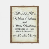 Vintage Alt-Western-Hochzeit Fleecedecke (Vorderseite)