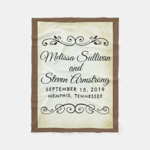 Vintage Alt-Western-Hochzeit Fleecedecke