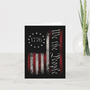 Vintage alte amerikanische Flagge Patriotic 1776 W Karte