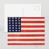 Vintage alte amerikanische Flagge Postkarte (Vorne/Hinten)