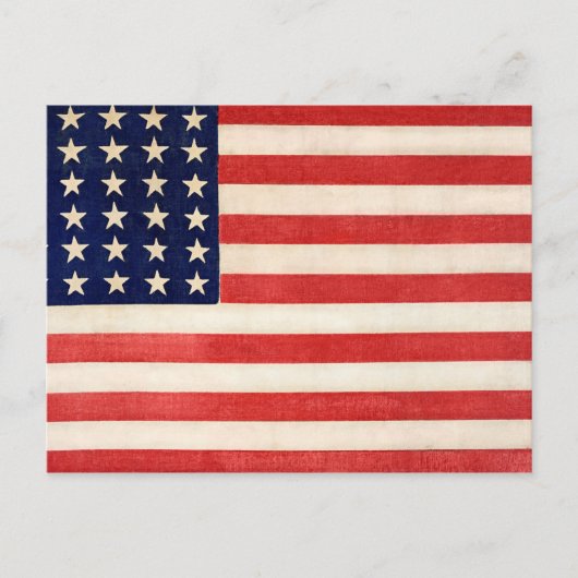 Vintage alte amerikanische Flagge Postkarte (Vorderseite)