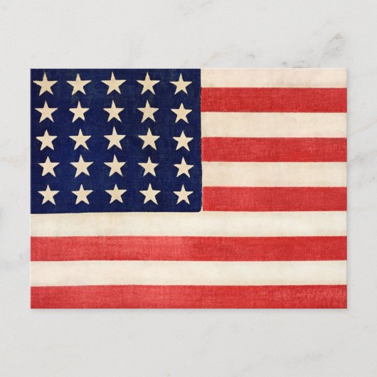 Vintage alte amerikanische Flagge Postkarte (Vorderseite)