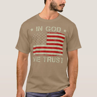 Vintage alte amerikanische Flagge - Wir vertrauen T-Shirt